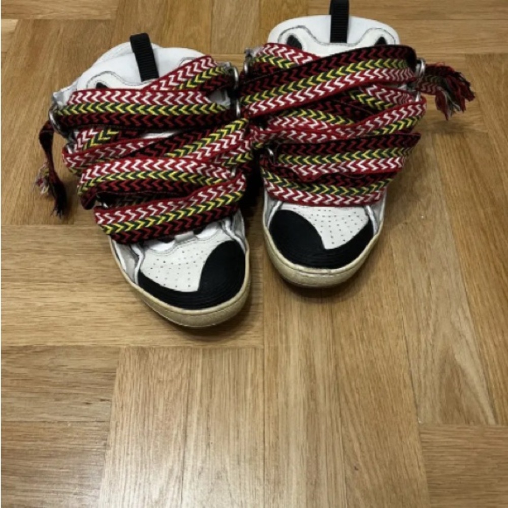 Lanvin Red Sneakers with Unique Design